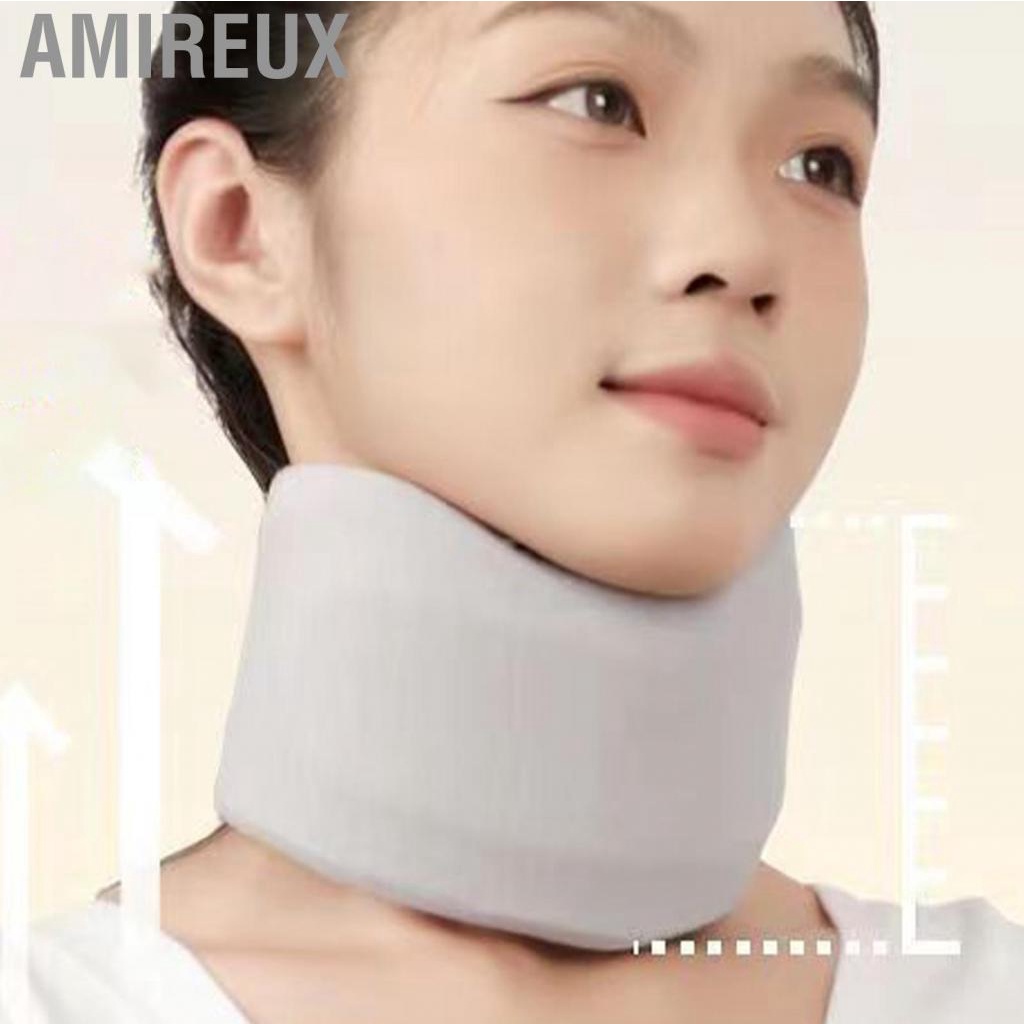 Amireux Neck Brace for Pain and Support 4D Honeycomb Silicone Comfortable Breathable Cervical Collar Office Reading Working Pressure Relief