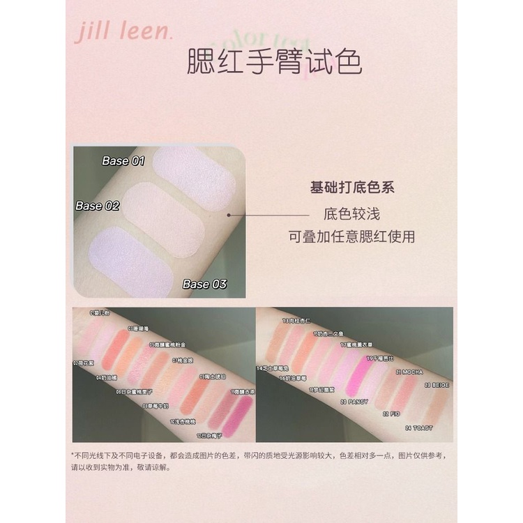 JiillLeenPhấn Má Hồng Jill Leen Màu Đào Tự Nhiên Mờ Lấp Lánh Không Thấm Nước  Bền Màu BOWSTORE | BigBuy360 - bigbuy360.vn