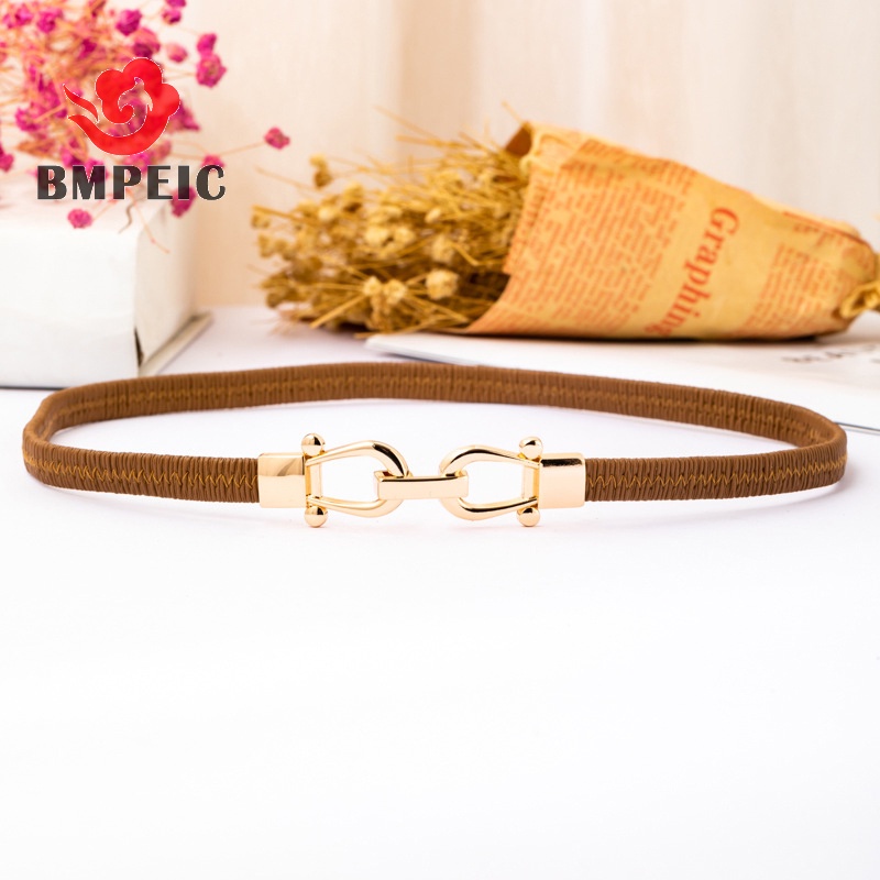 Thắt lưng BMPEIC co giãn khóa kim loại thời trang cho nữ