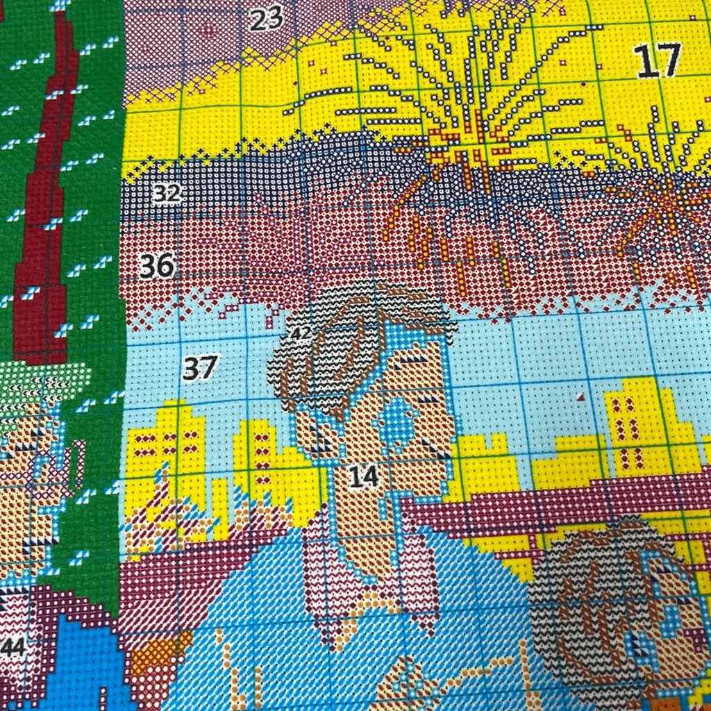 Tranh Thêu Chữ Thập Tết Sum Vầy Mẫu Mới ZYN002 Chưa Thêu