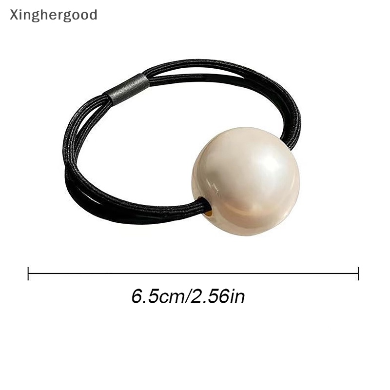 Xinghergood 1 Dây Buộc Tóc Cao Su Co Giãn Đính Ngọc Trai Nhân Tạo Đơn Giản Cho Nữ xhg