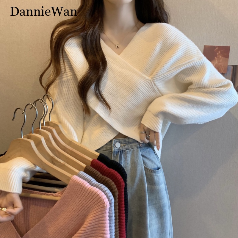 DannieWan Áo Len  áo sweater nữ Fashion Fashion Hàn Phong Trendy WMY2393F3D 48Z231128