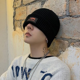 Korean Style All-Match Autumn and Winter Wool Hat Men's and Women's Warm Japanese Style Knitted Hat Student Ear Protection Ins Pullover Beanie Hat Fashion VXwW