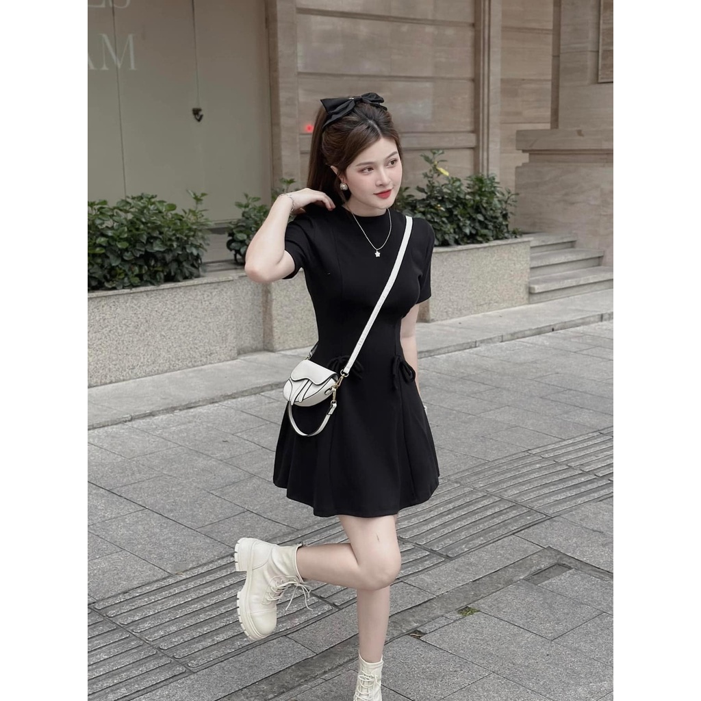 60-90KG ĐẦM CỔ TRÒN 2 NƠ SANG TRỌNG BIGSIZE VƯƠNG NGỌC HÂN