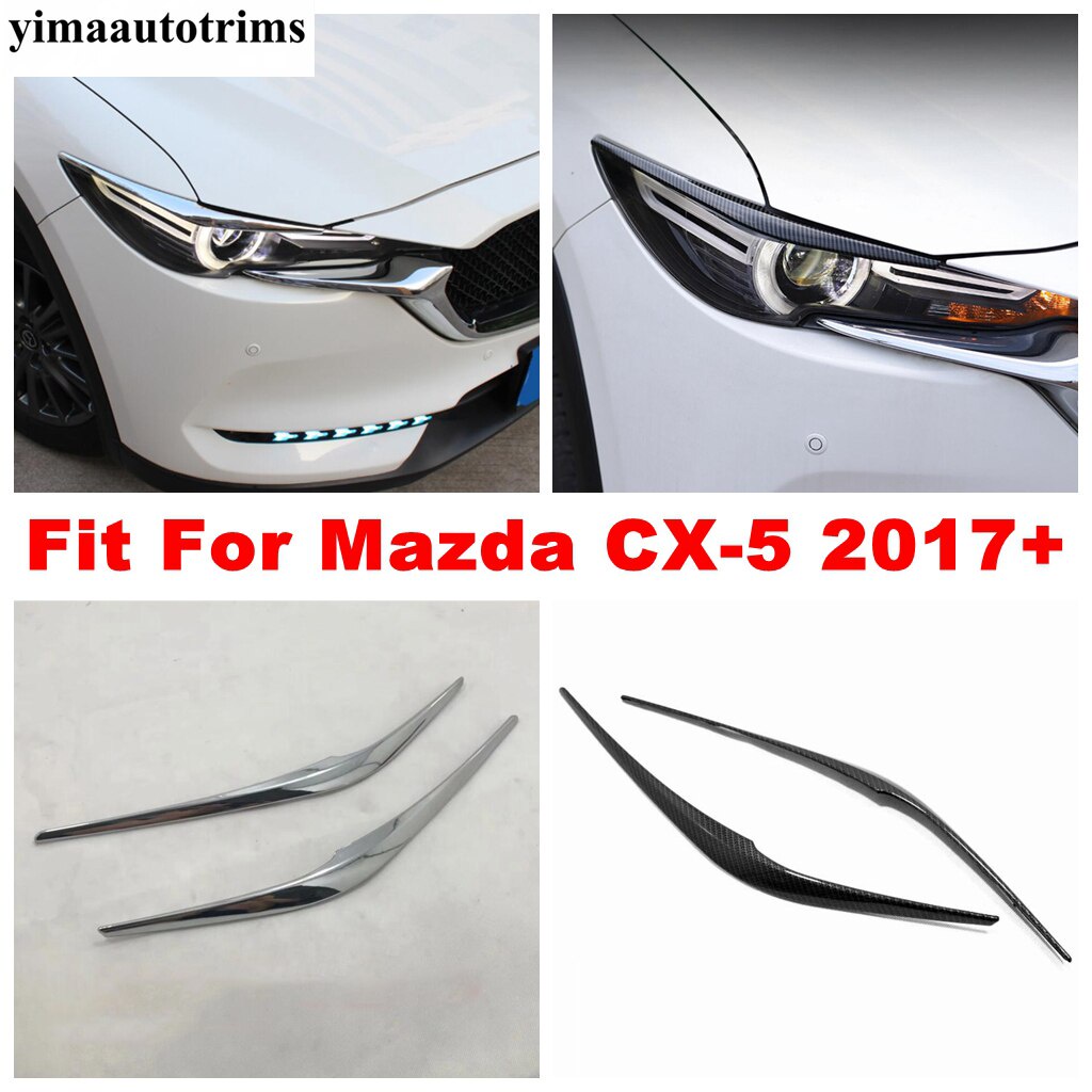 Chrome ABS Trang Trí Dải Lông Mày Mí Mắt Đèn Đầu Đèn Trước Bộ Phụ Kiện Ngoại Thất Cho Xe Mazda CX-5 