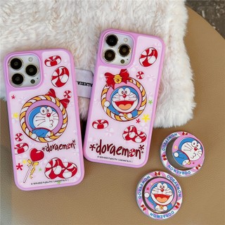 Doraemon ốp điện thoại mặt kính cường lực cho iphone 15 pro max / 15 pro / 15 plus / 14 pro max / 14 / 13 pro max / 13 / 12 pro max / 12 11
