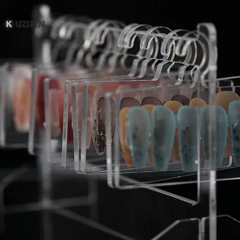 Kuzhen ins Móc acrylic Trong Suốt Trưng Bày Móng Tay Giả Mẫu Màu Sắc Bán Chạy