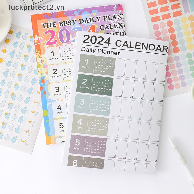 # N Bảng Ghi Nhớ Lịch Treo Tường # 2024 Ký Tự Dễ Thương Trong Văn Phòng