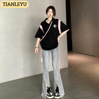 TIANLEYU  áo phông áo thun nữ croptop baby tee Thời trang hàn quốc  Độc đáo Thoải mái Thanh lịch Trendy A23K04D 36Z230909