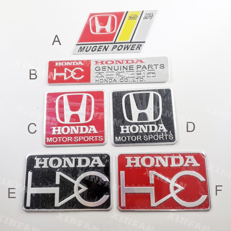 FENDER Xinfan 1 Nhãn Dán logo mugen power Bằng Nhôm Trang Trí Hông Xe honda Motorrsports mugen