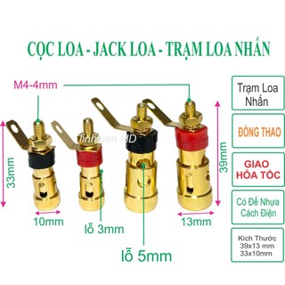 Cọc loa, trạm loa nhấn vàng 1 đôi - linhkien hd