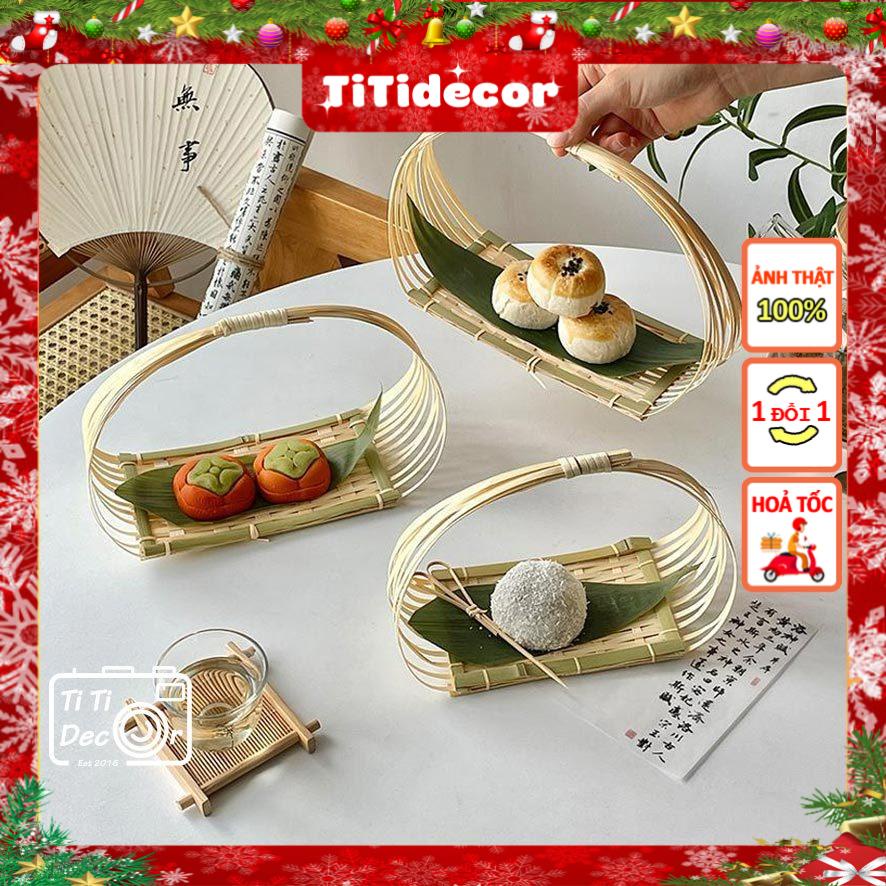 Khay Mây TiTi Decor Đựng Bánh, Trà Mứt, Decor Trang Trí Bàn Ăn, Decor Nhà Cửa, Cửa Hàng