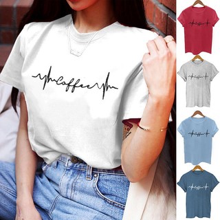 Shoptienich123kpop áo thun ngắn tay giản dị dành cho nữ, áo phông 3158 basic in chữ kí giản dị cá tính