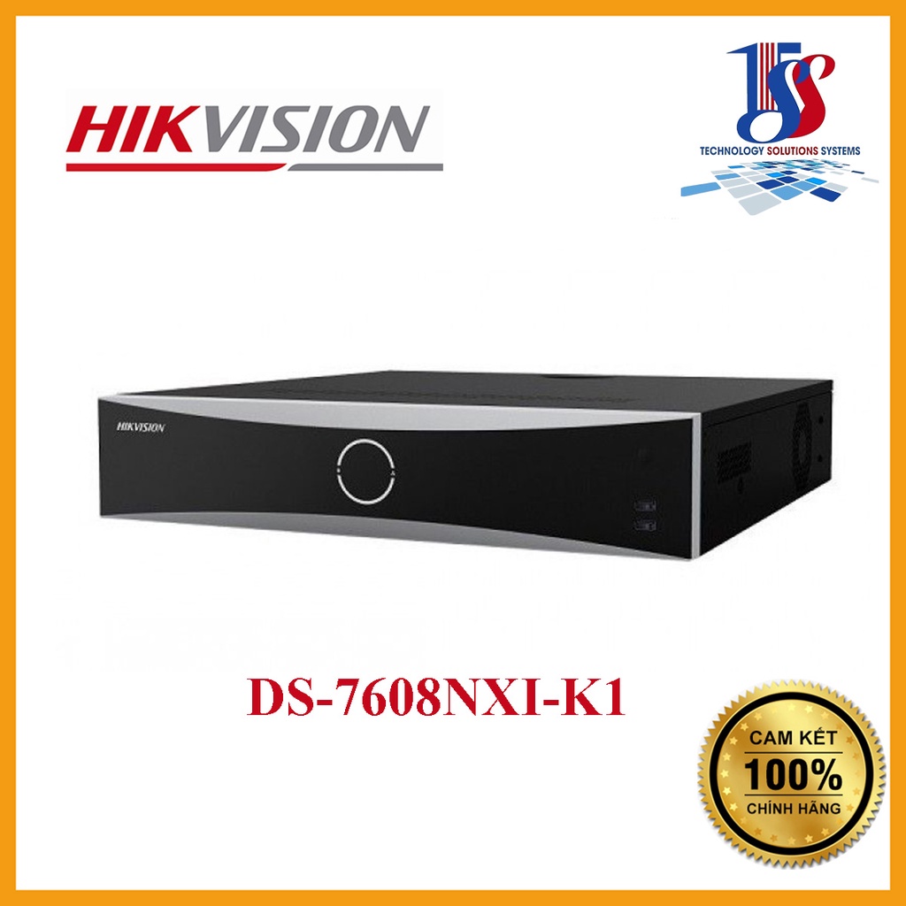Đầu ghi hình camera IP 8 kênh HIKVISION DS-7608NXI-K1 (hỗ trợ cam 8MP) - Hàng chính hãng bảo hành 24