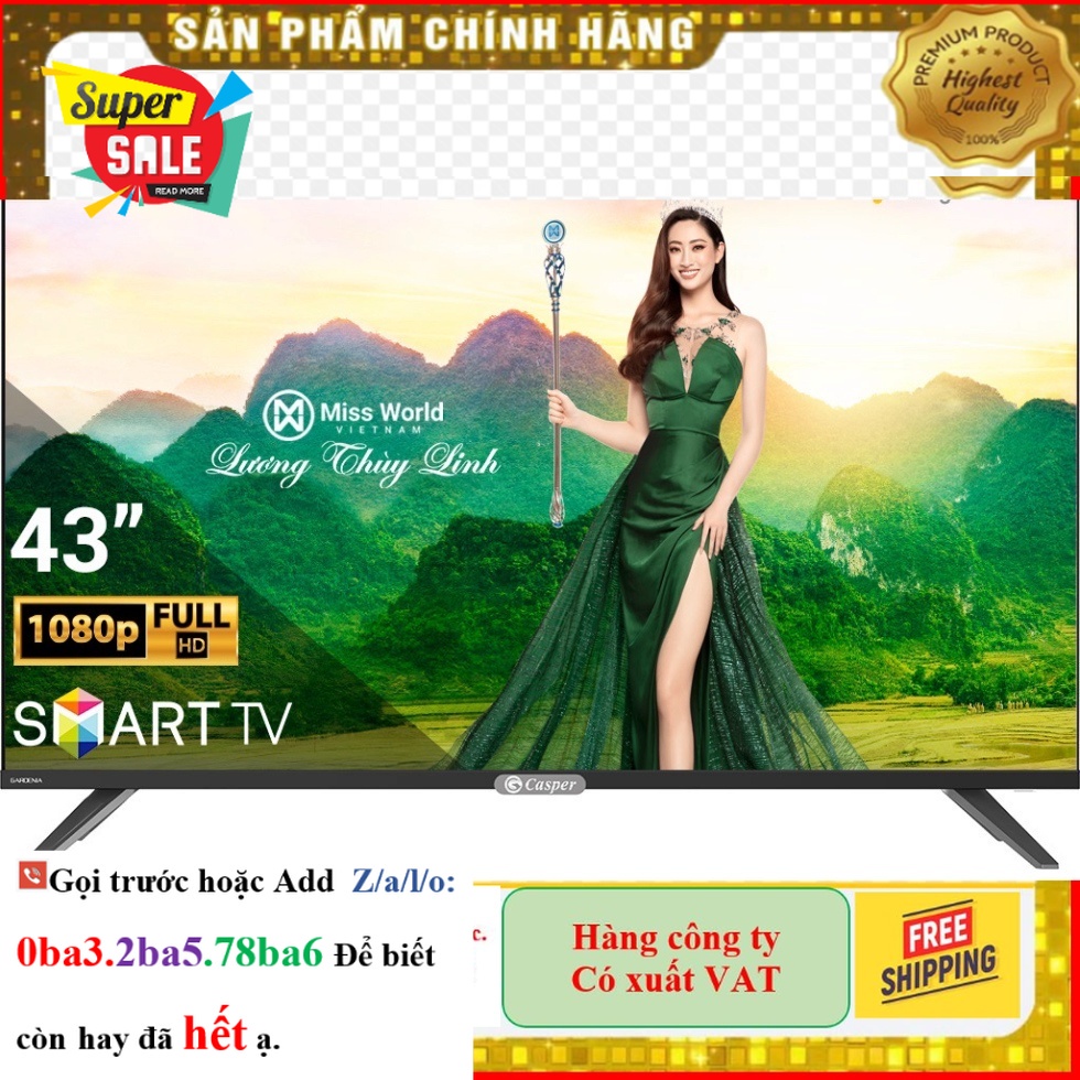 Hãng> [CHÍNH HÃNG] ( Smart Tivi Casper 43FX6200 43 inch - Màn hình tràn viền