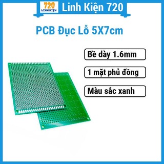 Pcb đục lỗ 5x7 cm- xanh tốt