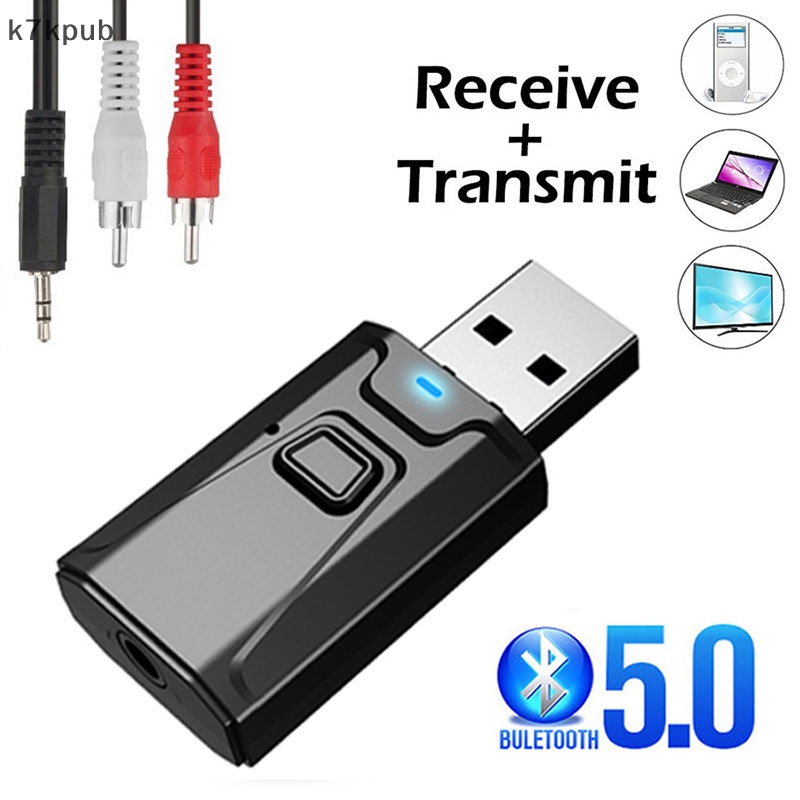 [K7] Mini USB Bluetooth 5.0 Máy thu Stereo Bộ chuyển đổi 3.5mm AUX cho TV PC VN
