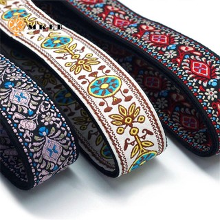 Dây đeo đàn guitar điện bằng cotton dày dặn thêu họa tiết có thể điều chỉnh