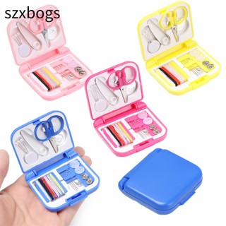 Szxbogs Household Mini Sewing Kit Home Living Needle Threads Box Storage Bags Travel Portable DIY Tool Professional Thimble Buttons Organizer/Multicolor