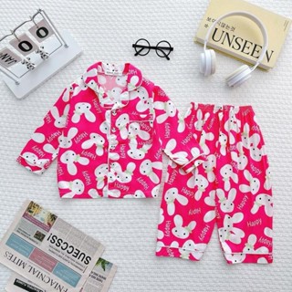 TL30 - Đồ Ngủ Đồ Bộ Tole Lanh Cho Bé Gái Áo Tay Dài Quần Dài 8-40kg