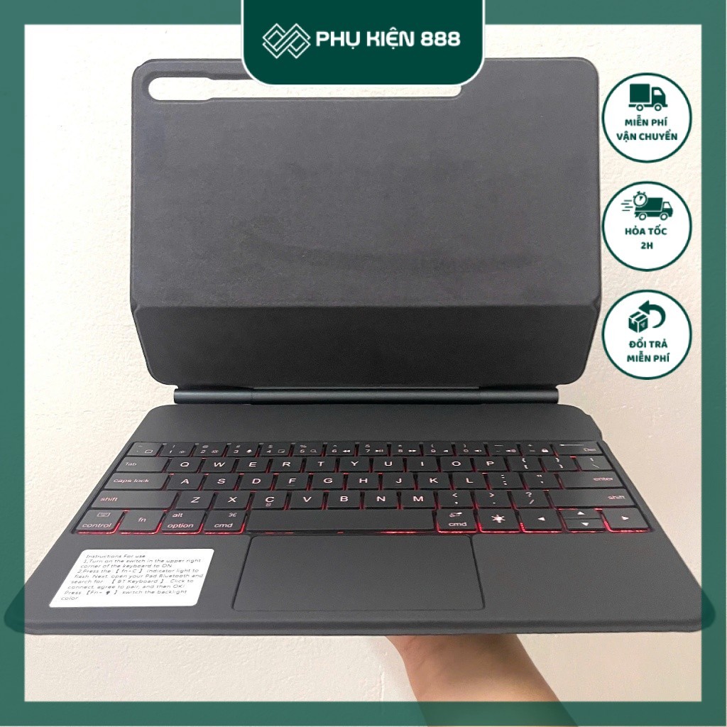 Magic Keyboard Bao da bàn phím magic keyboard OEM cho Samsung Tab S10+ Plus, FE 12.4 có trackpad, đè