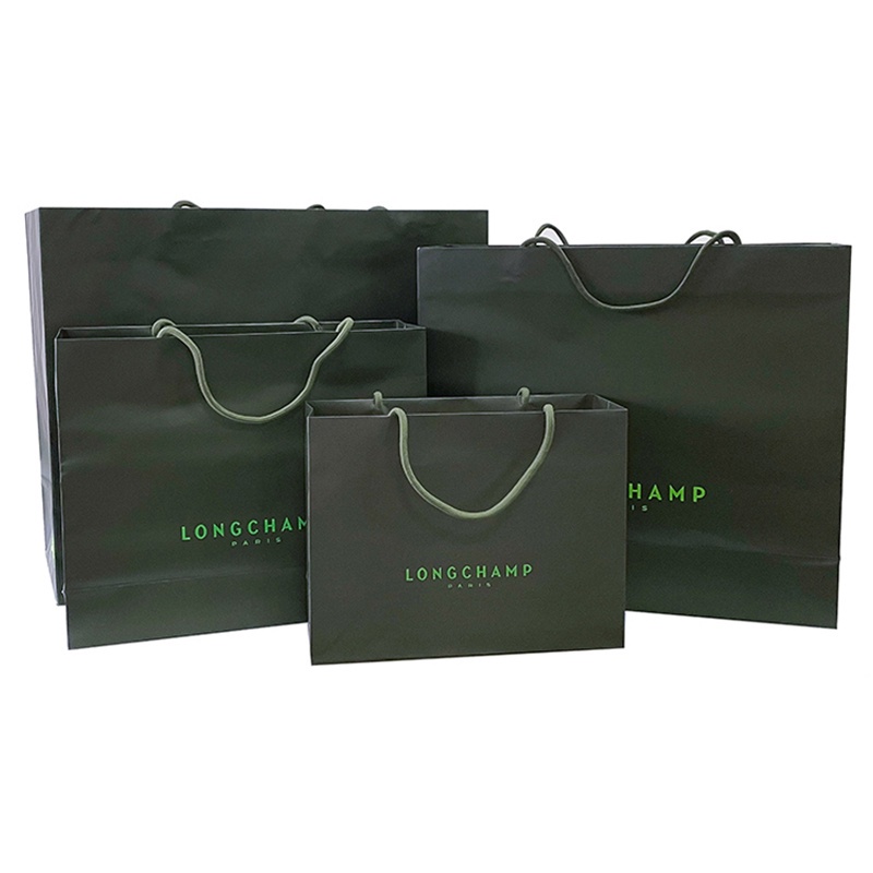 Túi Quà Tặng lc Túi Giấy Dài Xanh Lá Đậm lx