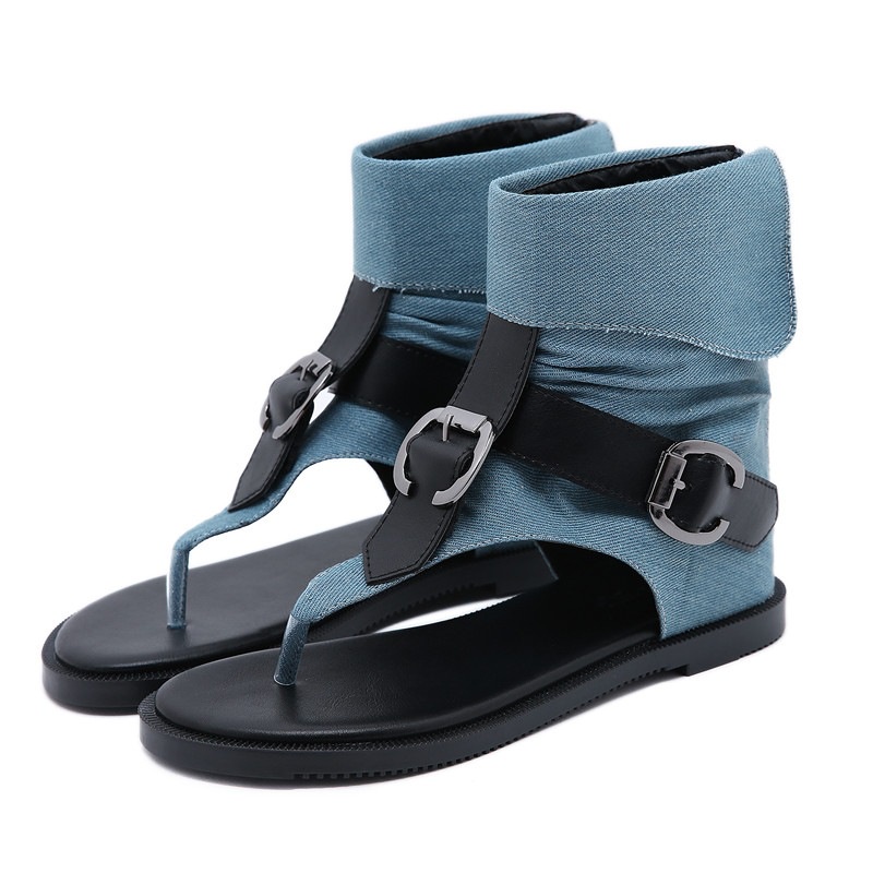 Set Đồ denim Hở Ngón Đính Đinh Tán Thoải Mái Thời Trang Cho Nữ