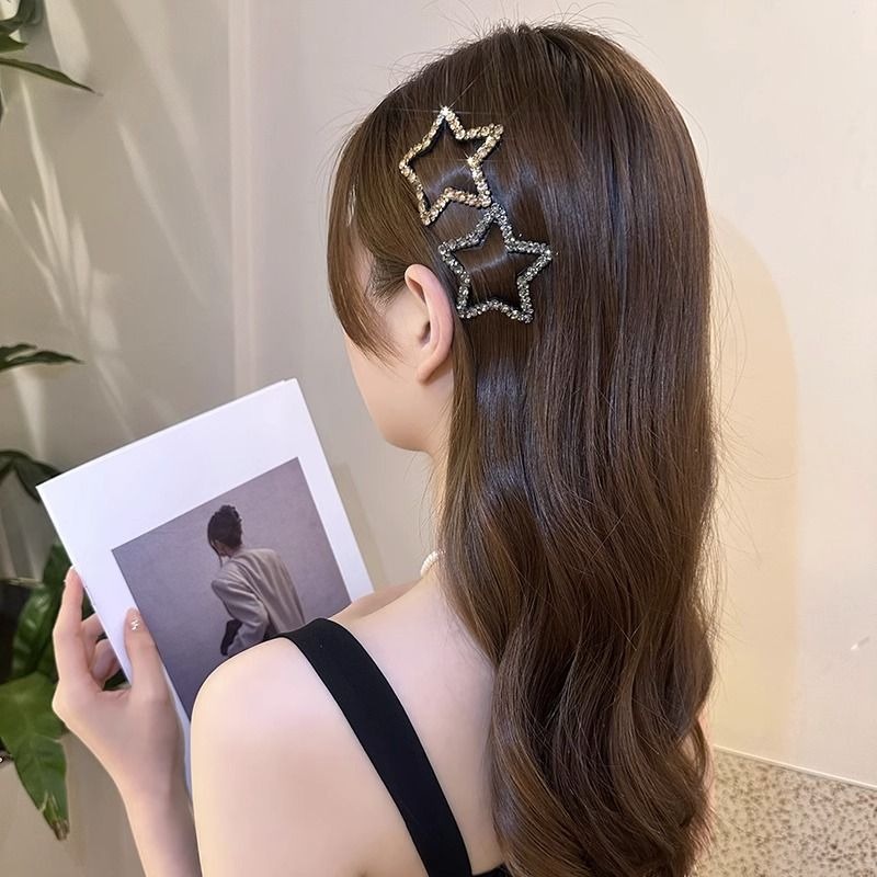 Kẹp Tóc Ngôi Sao Đính Đá Cao Cấp Phong Cách Mới Dành Cho Nữ
