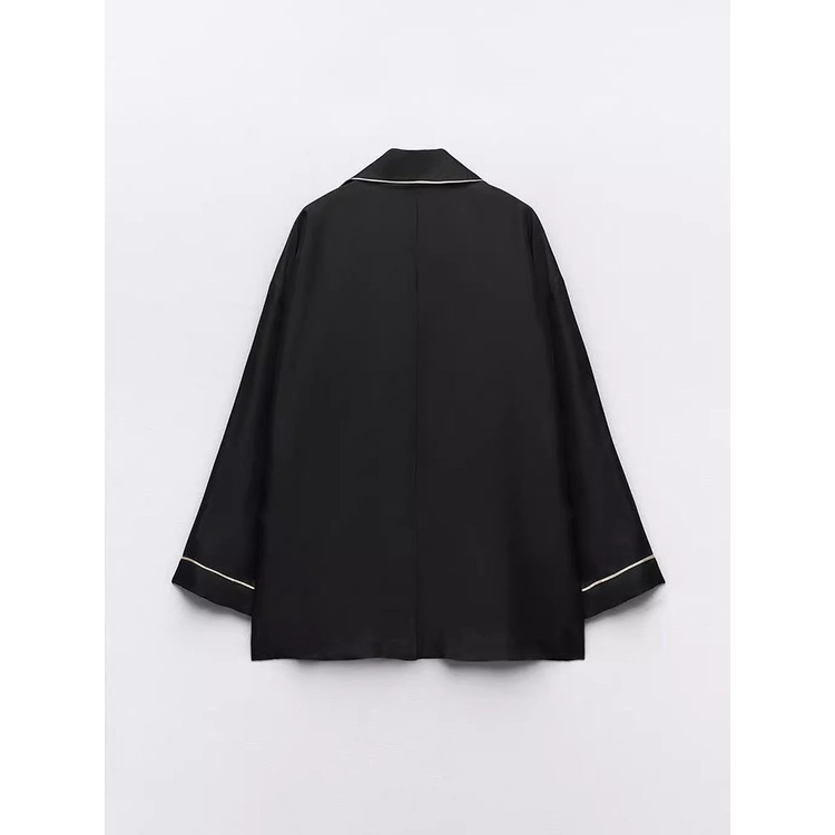 Zara Set Đồ Ngủ Gồm Áo Sơ Mi Và Quần Dài Lưng Thun Thời Trang Thu Đông8310794 8310794