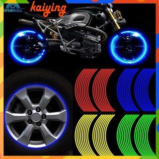 Set 16 miếng dán phản quang trang trí vành bánh xe