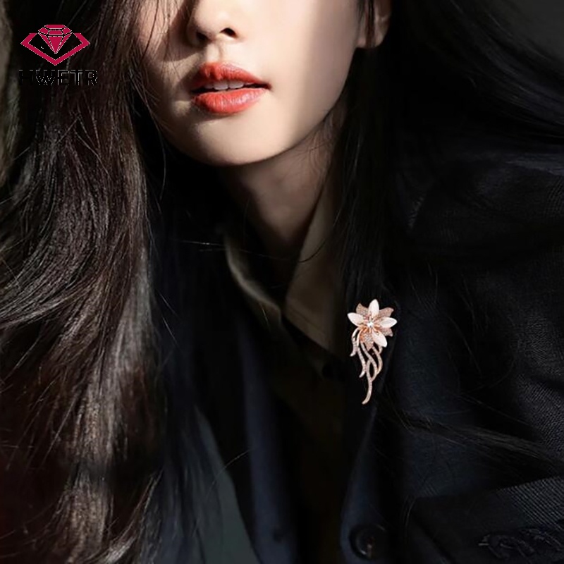 Trâm Cài Áo Hình Cây Hoa Đá opal Thời Trang Mới