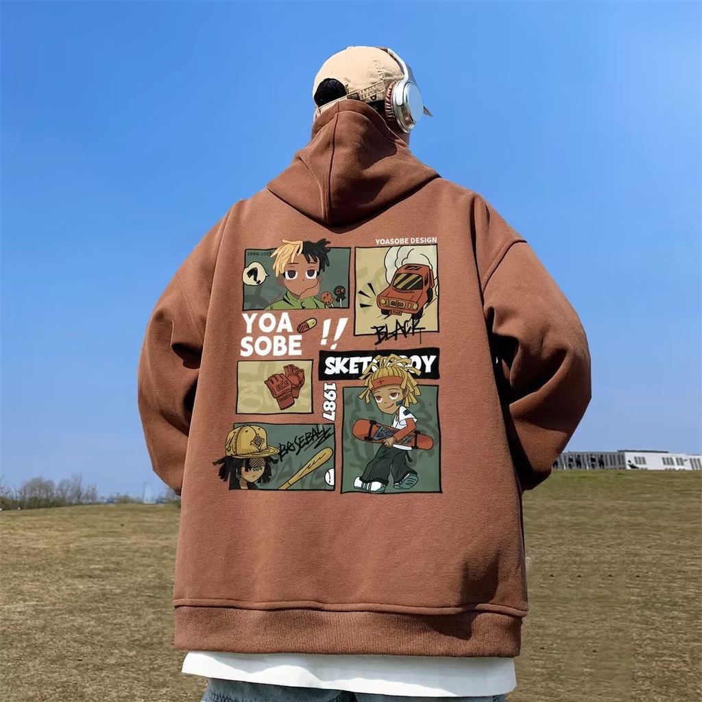 M-5XL Áo khoác áo hoodie sweater nỉ siêu rẻ phù hợp nam nữ rộng thoải mái 2024 NEW In Họa Tiết Hoạt Hình Phong Cách Mỹ Thời Trang Cho Nam Và Nữ