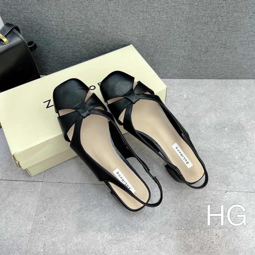 Giày sandan nữ đế tru vuông cao 3cm,chất da mềm êm chân ,hàng QC cao cấp SD163 ANN_Official