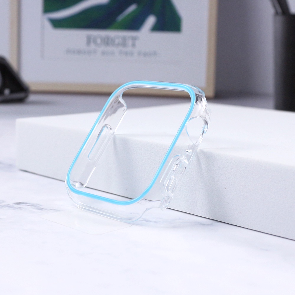 Khung Trong Suốt Màu Dạ Quang Cho Đồng Hồ Thông Minh apple watch ultra 2 49mm series 9 45mm 41mm 44mm 40mm iwatch serie 8 7 6 se 5 4
