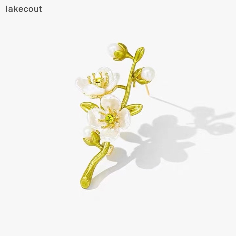 Trâm Cài Áo Hình Hoa Nhài Màu Xanh Lá Kiểu retro Thời Trang Dự Tiệc Cưới / Văn Phòng Cho Nữ