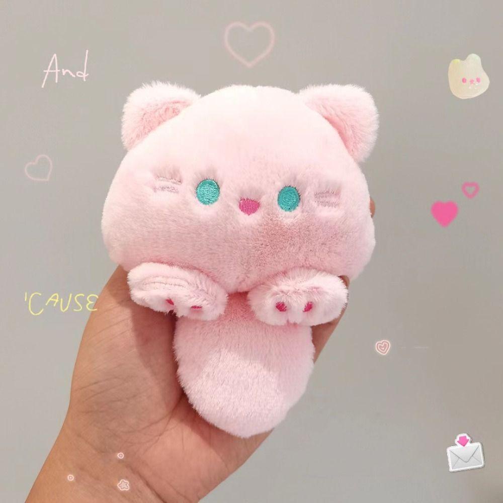 Fzou Móc Khóa Mèo Nhồi Bông pp Có Âm Thanh Dễ Thương Phong Cách Hàn Quốc