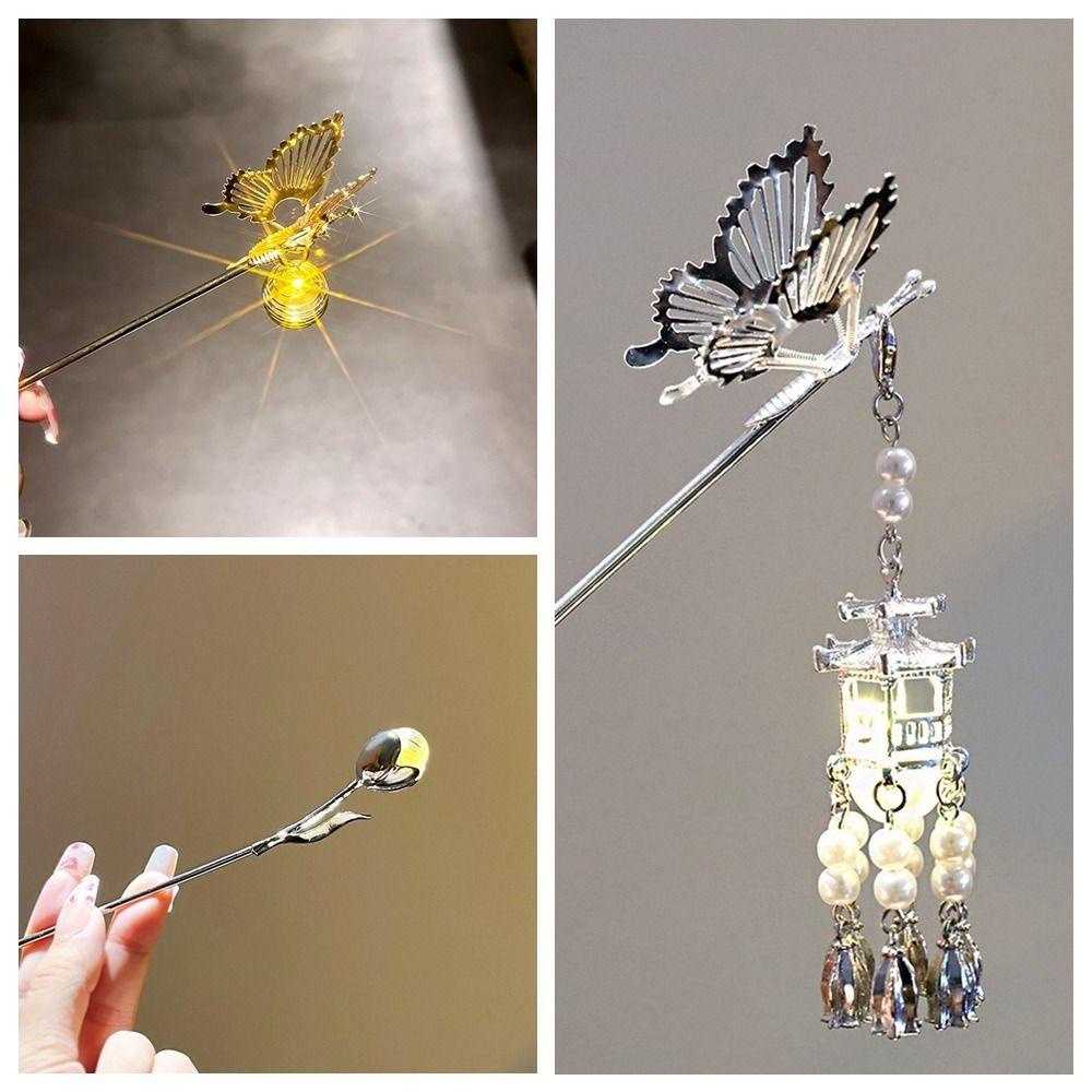 Jeniferdz Trâm Cài Tóc Tua Rua Đèn Lồng Phát Sáng Phong Cách Trung Hoa Cổ Điển Cho Đám Cưới / Sườn Xám