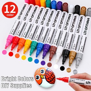 Journamm Set 12 Bút Lông Viết Bảng Màu Lên Màu Nhanh Không Gây Kích Ứng diy Cho Học Sinh Sinh Viên