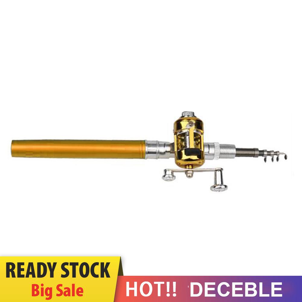 Cần Câu Cá mini Bỏ Túi Bằng Nhôm Hình Cây Bút Kèm Máy Câu