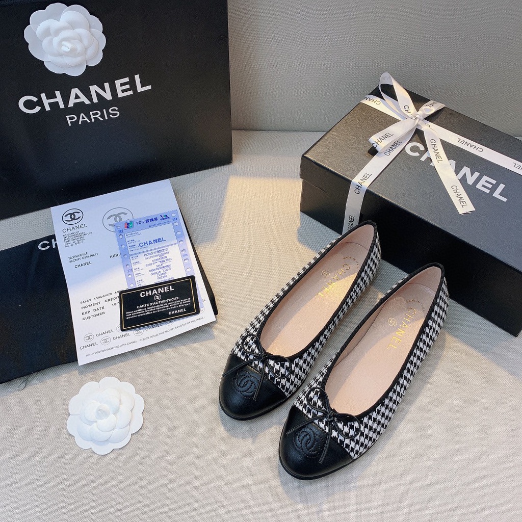 Giày Búp Bê Da Cừu Mũi Tròn Đính Nơ Cổ Điển Thời Trang Cho Nữ