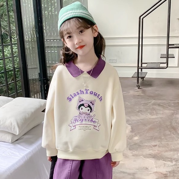 Áo Thun polo Mỏng Tay Dài Phong Cách Thời Trang Mùa Thu 2023 Mới Cho Bé Gái