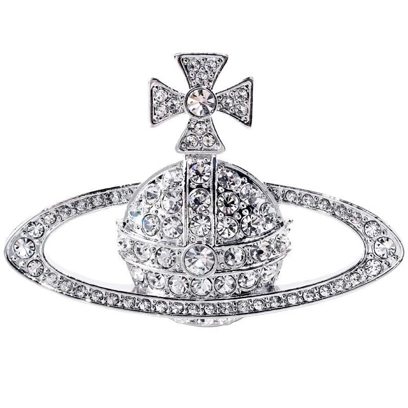 Trâm Cài Áo Hình Hành Tinh Đính Kim Cương Lấp Lánh