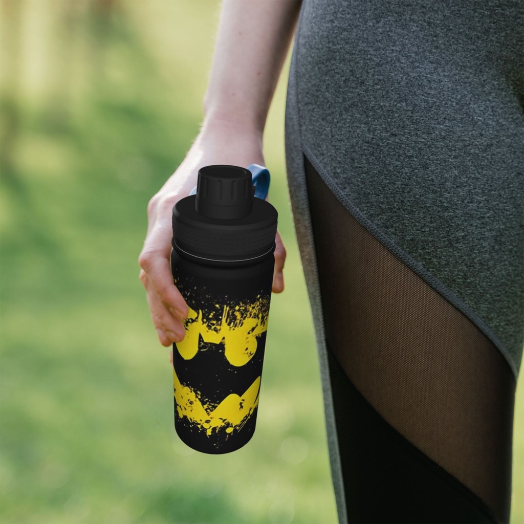 Bình Nước Giữ Nhiệt 18oz Bằng Thép Không Gỉ Họa Tiết batman