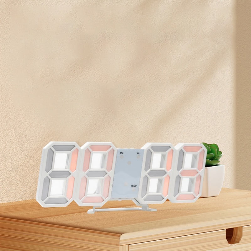 Đồng hồ LED 3D treo tường, để bàn/Treo Tường Thông thông minh Smart Clock-BOMME