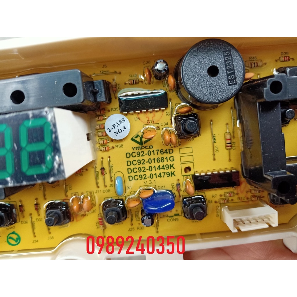 Bo mạch main máy giặt Samsung 13 phím lồng đứng, cửa trên