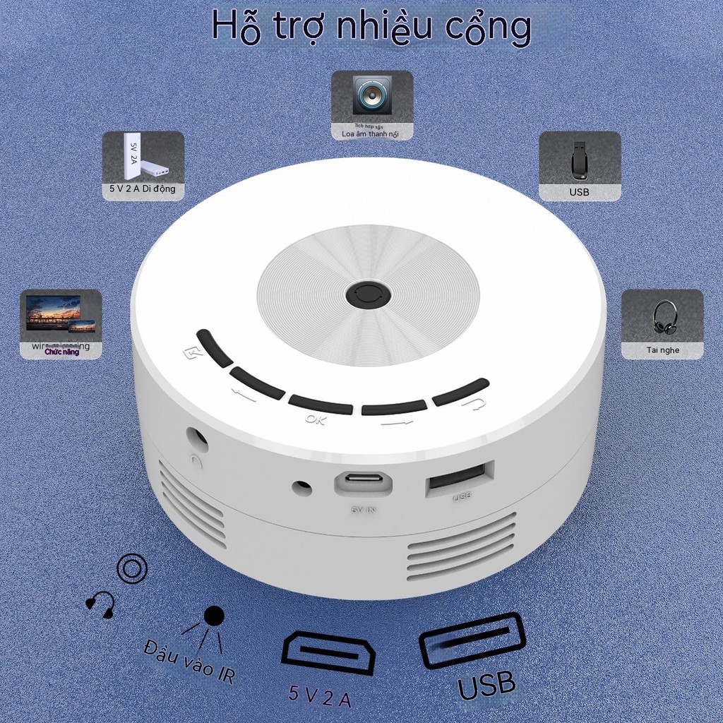 Máy chiếu mini máy chiếu mini 4k  máy chiếu mini giá rẻ Máy Chiếu mini yt200 Có Dây Với Màn Hình Điện Thoại Di Động