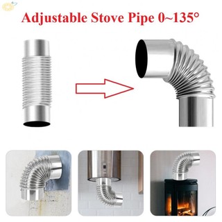 【VARSTR】Elbow Pipe Chimney Elbow Fitting Liner Multi Flue Outdoor Camping Pipe