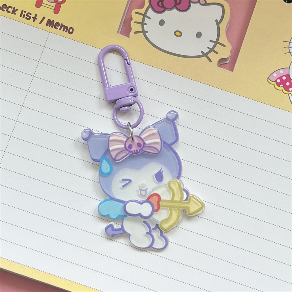 Sanrio Móc Khóa Hoạt Hình Kuromi Cinnamoroll Acrylic Móc Khóa Túi Bạn Gái Mặt Dây Chuyền Chất Lượng Cao Cặp Đôi Tặng Ba Lô Dễ Thương Đồ Trang Trí CHÚNG TÔI