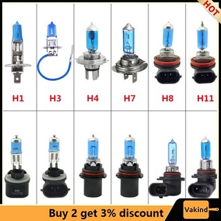 Vakind Bóng Đèn Pha halogen 12v h1 h3 h4 9006 9007 Chất Lượng Cao Cho Xe Hơi