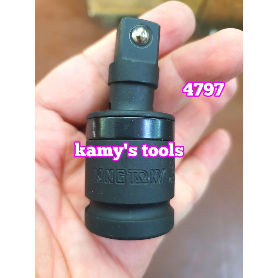 Đầu lắc léo đen có bi 1/2 inch Kingtony model 4797 dài 65mm